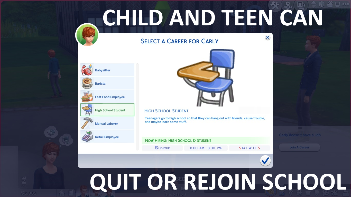 Child and Teen Can Quit or Rejoin School